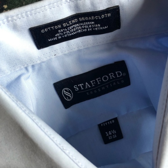 NWOT Stafford blue button down dress shirt - Picture 2 of 6